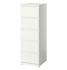 Komoda, 5 szuflad, biały STORKLINTA 406.275.42