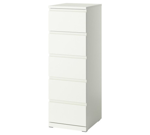 Komoda, 5 szuflad, biały STORKLINTA 406.275.42