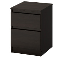 Комод, 2 ящика, черно-коричневый KULLEN 603.221.30