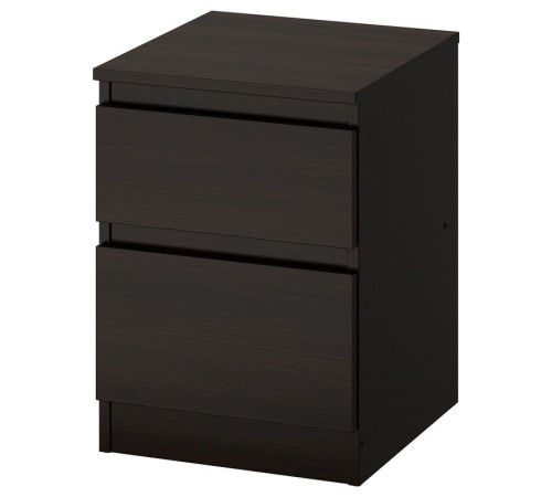 Комод, 2 ящика, черно-коричневый KULLEN 603.221.30