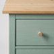 Komoda, 3 szuflady, szarozielony/bejca jasnobrązowa HEMNES 706.107.38