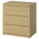 Komoda, 3 szuflady, imit. dębu STORKLINTA 706.275.31