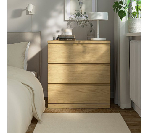 Komoda, 3 szuflady, imit. dębu STORKLINTA 706.275.31