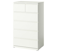 Комод, 6 ящиков, белый STORKLINTA 706.275.45