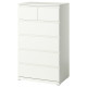 Komoda, 6 szuflad, biały STORKLINTA 706.275.45