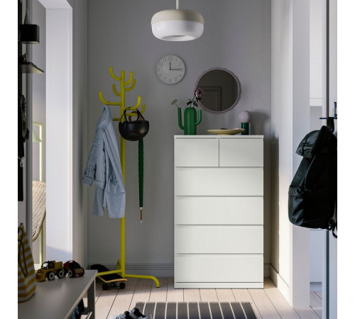 Komoda, 6 szuflad, biały STORKLINTA 706.275.45