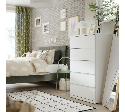 Komoda, 6 szuflad, biały STORKLINTA 706.275.45