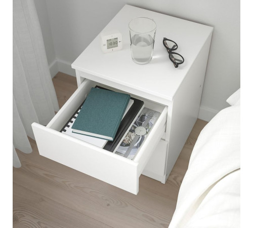 Komoda, 2 szuflady, biały KULLEN 803.092.41