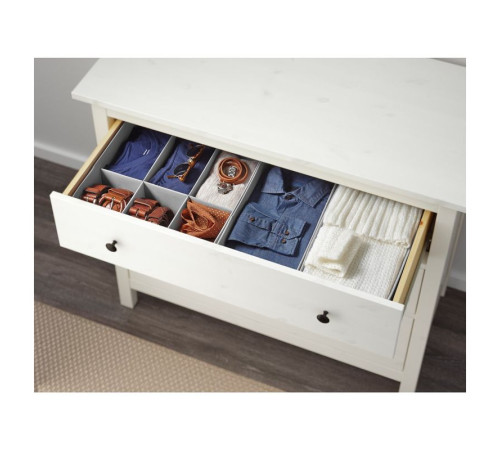Комод, 3 ящика, белая морилка HEMNES 804.247.45