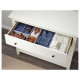 Комод, 3 ящика, белая морилка HEMNES 804.247.45