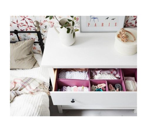 Комод, 3 ящика, белая морилка HEMNES 804.247.45