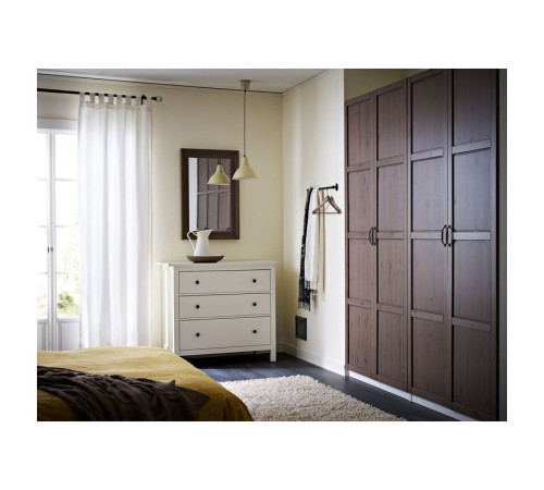 Комод, 3 ящика, белая морилка HEMNES 804.247.45
