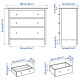 Комод, 3 ящика, белая морилка HEMNES 804.247.45