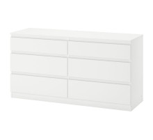 Komoda, 6 szuflad, biały KULLEN 903.092.45