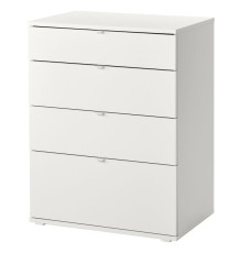 Комод, 4 ящика, белый/фиксация/функция разблокировки VIHALS 004.832.39