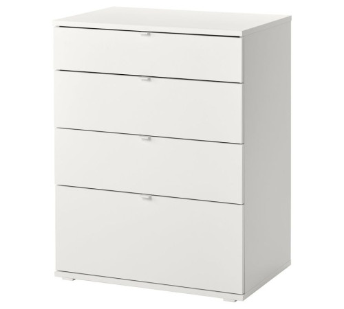 Komoda, 4 szuflady, biały/funkcja przymocuj/odblokuj VIHALS 004.832.39