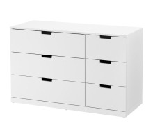 Komoda, 6 szuflad, biały NORDLI 092.394.98