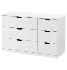 Komoda, 6 szuflad, biały NORDLI 092.394.98
