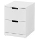Komoda, 2 szuflady, biały NORDLI 092.398.27