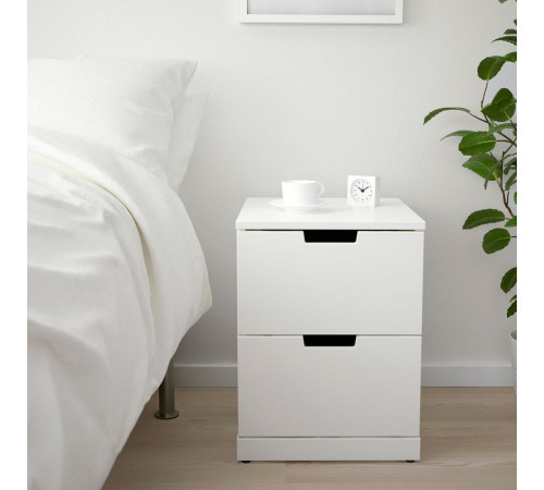 Komoda, 2 szuflady, biały NORDLI 092.398.27