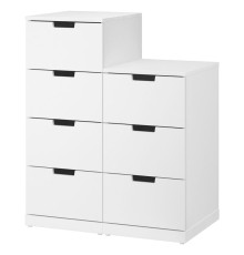 Комод, 7 ящиков, белый NORDLI 092.480.06