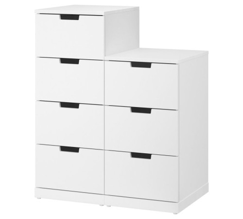 Komoda, 7 szuflad, biały NORDLI 092.480.06
