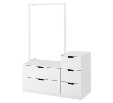 Комод, 5 ящиков, белый NORDLI 092.952.86