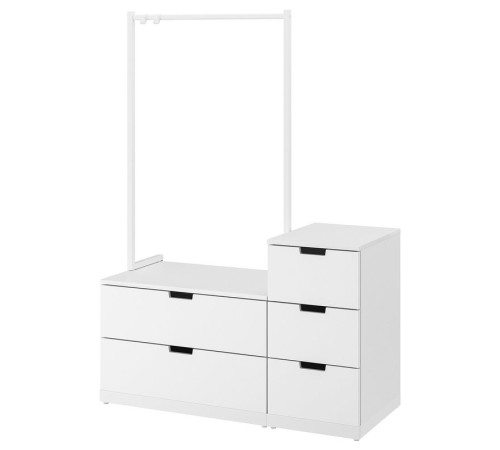 Komoda, 5 szuflad, biały NORDLI 092.952.86