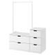 Komoda, 5 szuflad, biały NORDLI 092.952.86