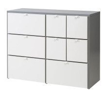 Komoda, 8 szuflad, szary/biały VISTHUS 104.934.45
