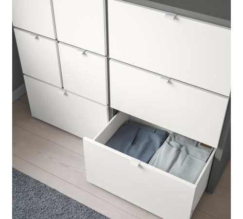 Komoda, 8 szuflad, szary/biały VISTHUS 104.934.45