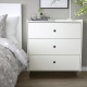 Komoda, 3 szuflady, biały/ścienna RACKNÄS 105.945.24