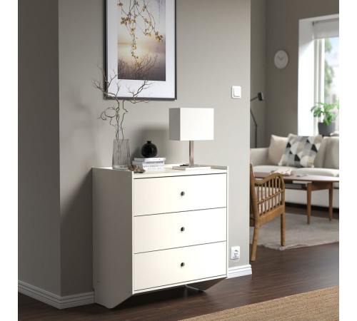 Komoda, 3 szuflady, biały/ścienna RACKNÄS 105.945.24