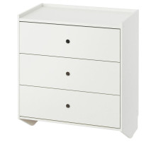 Komoda, 3 szuflady, biały/ścienna RACKNÄS 105.945.24