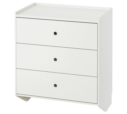 Komoda, 3 szuflady, biały/ścienna RACKNÄS 105.945.24