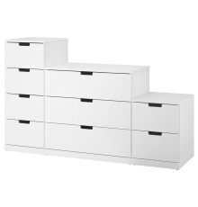 Комод, 9 ящиков, белый NORDLI 192.480.15