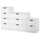 Комод, 9 ящиков, белый NORDLI 192.480.15