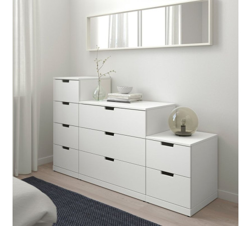 Комод, 9 ящиков, белый NORDLI 192.480.15