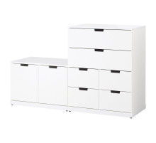 Komoda, 8 szuflad, biały NORDLI 192.766.21