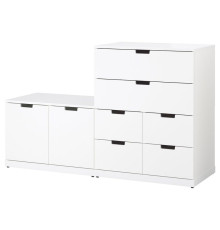 Комод, 8 ящиков, белый NORDLI 192.766.21