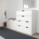 Komoda, 8 szuflad, biały NORDLI 192.766.21
