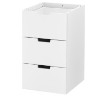 Модульный комод с 3 ящиками, белый NORDLI 203.834.65