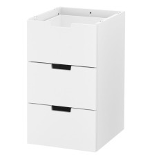 Модульный комод с 3 ящиками, белый NORDLI 203.834.65