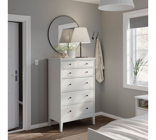 Komoda, 6 szuflad, biały IDANÄS 204.587.00