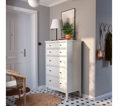 Komoda, 6 szuflad, biały IDANÄS 204.587.00