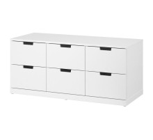 Комод, 6 ящиков, белый NORDLI 292.394.97
