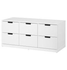 Komoda, 6 szuflad, biały NORDLI 292.394.97