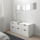 Komoda, 6 szuflad, biały NORDLI 292.394.97