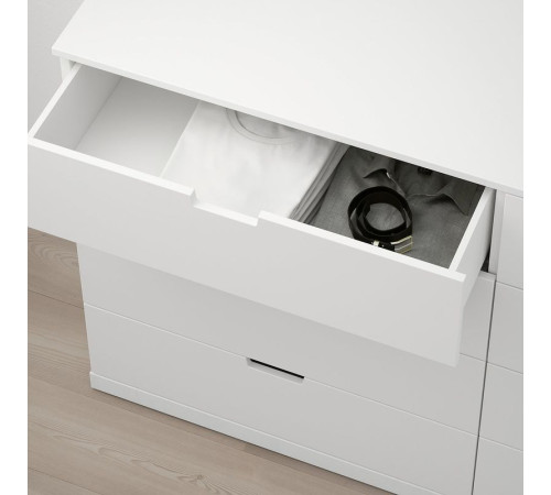 Komoda, 8 szuflad, biały NORDLI 292.395.05