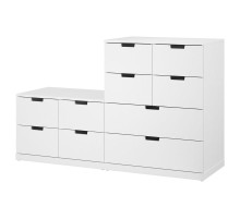 Komoda 10 szuflad, biały NORDLI 292.480.10